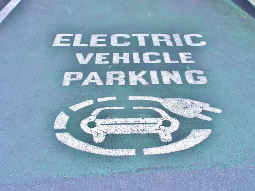 Electric vehicle parking space in Dublin, Ireland